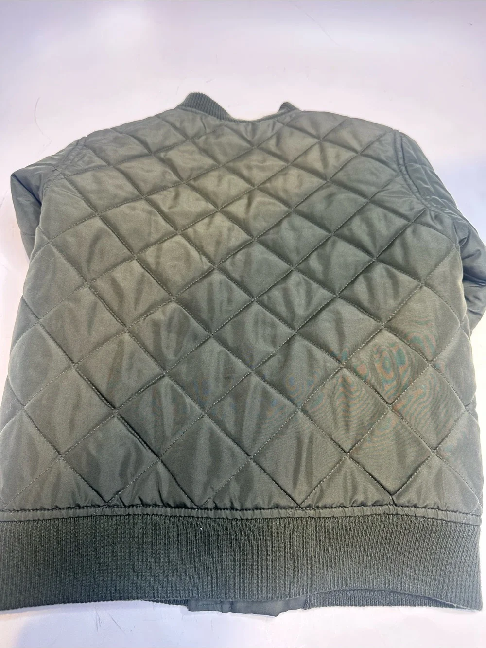 Old Navy Quilted Olive Green Kids Bomber Jacket